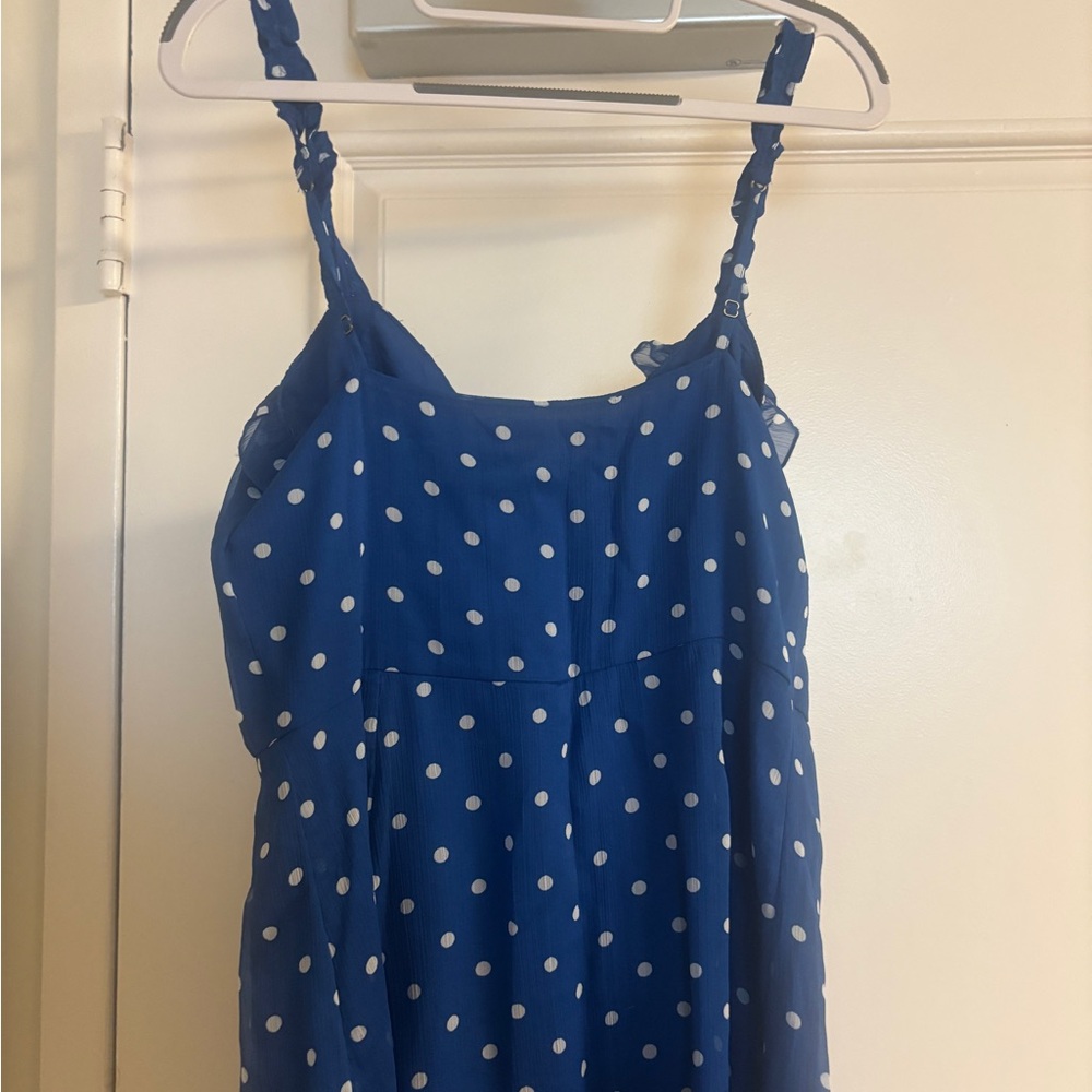 Abercrombie & Fitch Blue Dress with White Dots - Picture 4 of 6